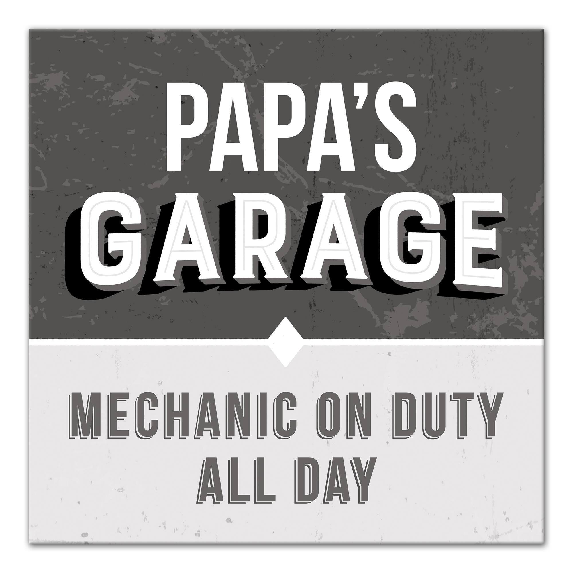 Papa's Garage Canvas Wall Art